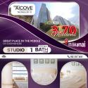 ?Condo The Alcove ทองหล่อ 10? ขายพร้อมผู้เช่า ห้องสตูดิโอ  1  ห้องน้ำ  ห้องนั่งเล่นกว้างขวาง