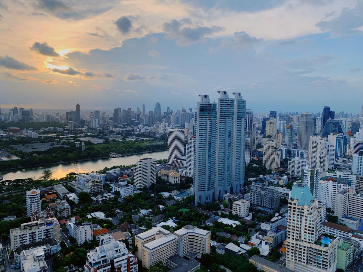 Modern Bangkok condo high-rise building